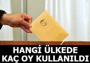 Hangi ülke kaç oy kullandı